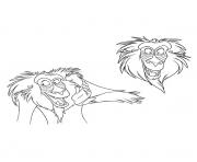 Coloriage disney roi lion Rafiki