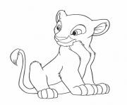 Coloriage roi lion nala lionceau