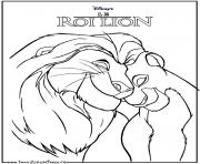 Coloriage simba et nala adulte roi lion