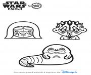 Coloriage star wars emoji saga