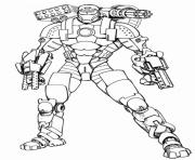 Coloriage garcon super heros robot