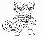 Coloriage garcon super heros capitaine america