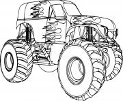 Coloriage monster truck voiture 4x4 garcon