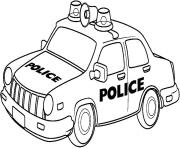 Coloriage voiture police garcon