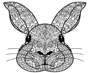 Coloriage tete lapin manda