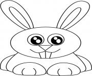 Coloriage lapin mignon