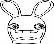 Coloriage tete lapin cretin