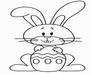 Coloriage lapin facile trop mignon