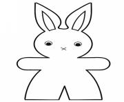 Coloriage grand lapin facile