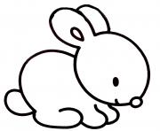 Coloriage lapin facile simple enfant