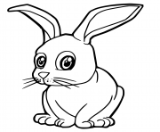 Coloriage lapin trop mignon