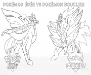 Coloriage Pokemon Epee Pokemon Bouclier 2019