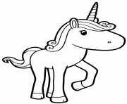 Coloriage licorne simple enfant facile