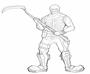 Coloriage fortnite skeleton skin