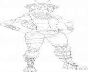 Coloriage tricera ops fortnite skin hd