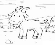 Coloriage chevre animal ferme