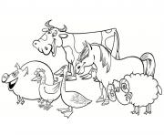 Coloriage le sourire des animaux de la ferme