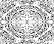 Coloriage doodle mandala complexe