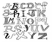 Coloriage alphabet rigolo different