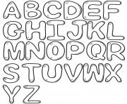 Coloriage bubble letters alphabet az