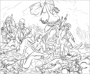 Coloriage La Liberte guidant le peuple