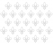 Coloriage motif de fleur de lys