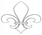 Coloriage fleur de lis france