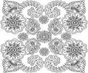 Coloriage adulte fleurs motifs varies