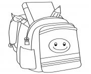 Coloriage rentree scolaire sac a dos