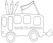 Coloriage rentree scolaire bus