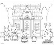 Coloriage maison sylvanian families