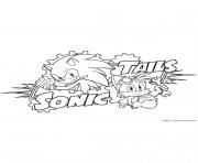 Coloriage Tails et Sonic