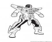 Coloriage Power Rangers Argent en Armure