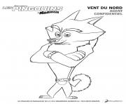 Coloriage Les Pingouins de Madagascar Agent Confidentiel