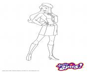 Coloriage Totally Spies Sam l intello