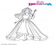 Coloriage Barbie Princesse Arc en Ciel