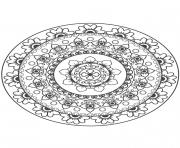 Coloriage Gulli Mandala fleur 10