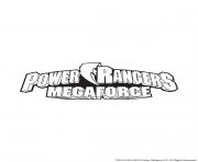 Coloriage Logo Power Rangers Super Megaforce