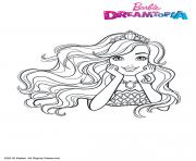 Coloriage Barbie au Royaume des Paillettes