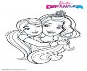 Coloriage Gulli Barbie et Chelsea au Royaume Arc en Ciel