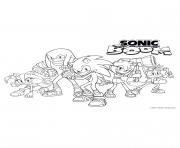 Coloriage La bande de Sonic Boom au complet