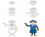 Coloriage comment dessiner agnes baden powell