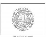 Coloriage new hampshire drapeau Etats Unis