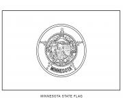 Coloriage minnesota drapeau Etats Unis