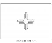 Coloriage new mexico drapeau Etats Unis