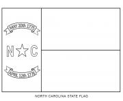 Coloriage north carolina drapeau Etats Unis