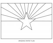 Coloriage arizona drapeau Etats Unis