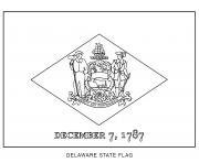 Coloriage delaware drapeau Etats Unis