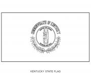 Coloriage kentucky drapeau Etats Unis