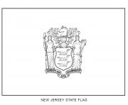 Coloriage new jersey drapeau Etats Unis